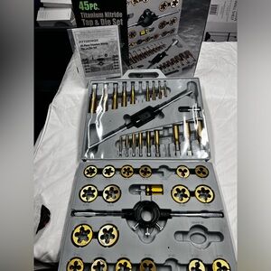 Pittsburgh  Titanium Nitride Tap and Die Set